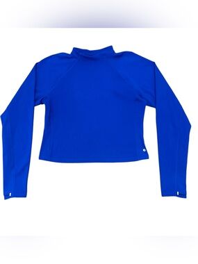 Layers Women’s Large Blue Quick-Dry Long Sleeve Athletic Mock Neck Top